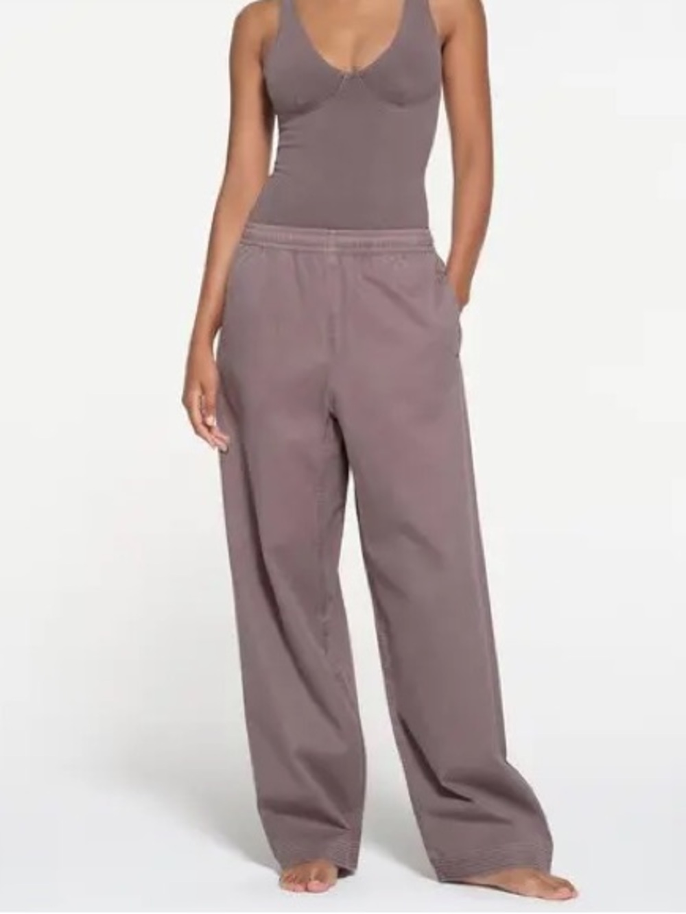 SKIMS outdoor woven drawstring pant color zinc*LIMITED EDITION